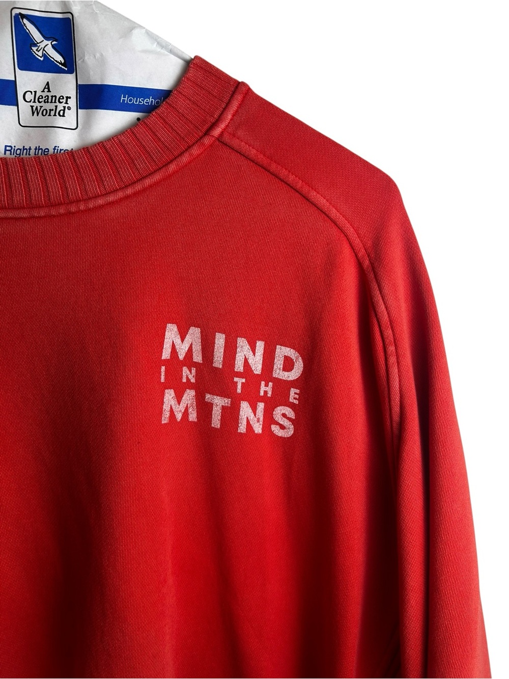 Aerie Sweatshirt Women’s XL Red Mind In The Mtns Ribbed Side Panel Oversized - Picture 2 of 5